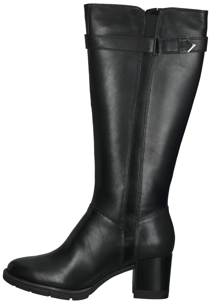 Tamaris Stiefel Leder/Textil Schwarz - surf4shoes