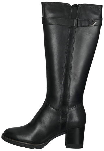 Tamaris Stiefel Leder/Textil Schwarz - surf4shoes