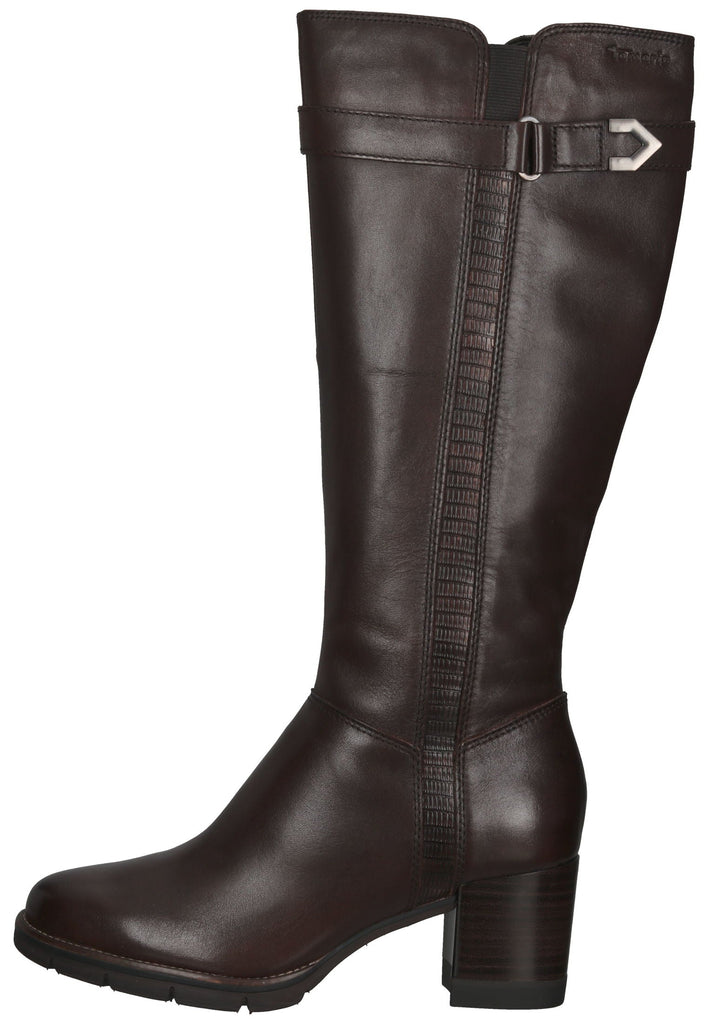 Tamaris Stiefel Leder/Textil Braun - surf4shoes