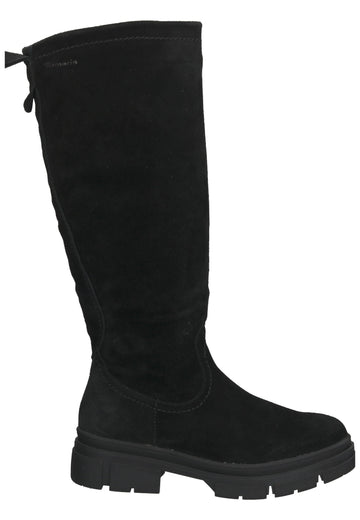 Tamaris Stiefel Veloursleder schwarz - surf4shoes