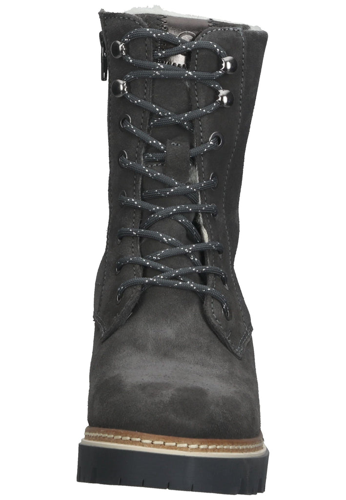 Tamaris Stiefelette Veloursleder Anthracite Warmfutter - surf4shoes