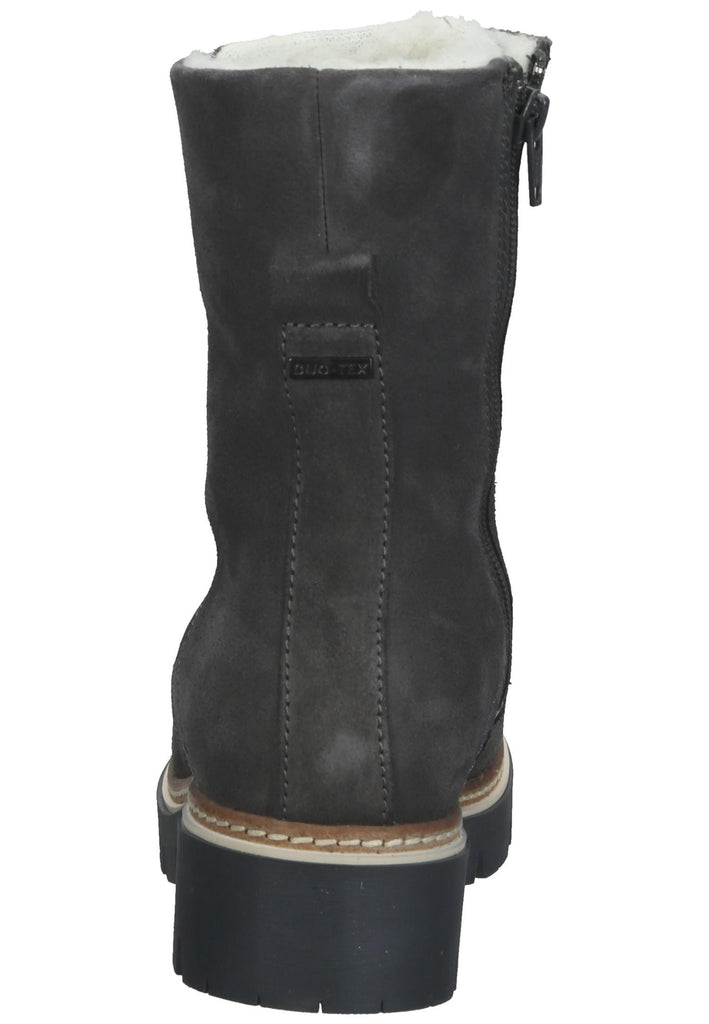 Tamaris Stiefelette Veloursleder Anthracite Warmfutter - surf4shoes