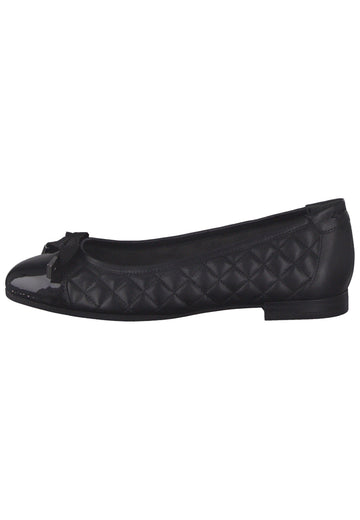 Tamaris Ballerinas Leder/Synthetik Schwarz - surf4shoes