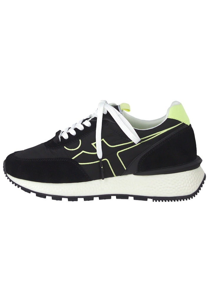 Tamaris Sneaker Leder/Textil Schwarz/Gelb - surf4shoes