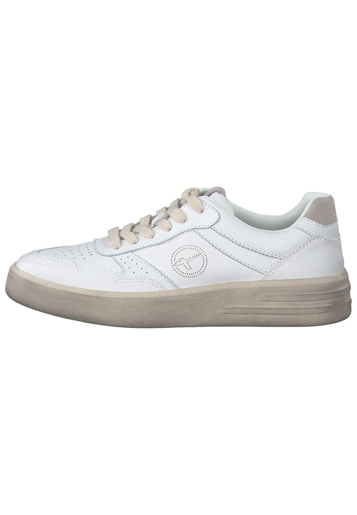 Tamaris Sneaker Leder/Synthetik Weiß/Beige - surf4shoes
