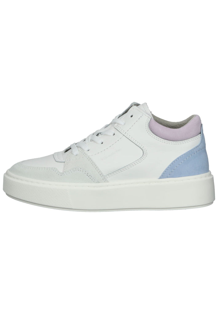 Tamaris Sneaker Leder Weiß/Blau - surf4shoes