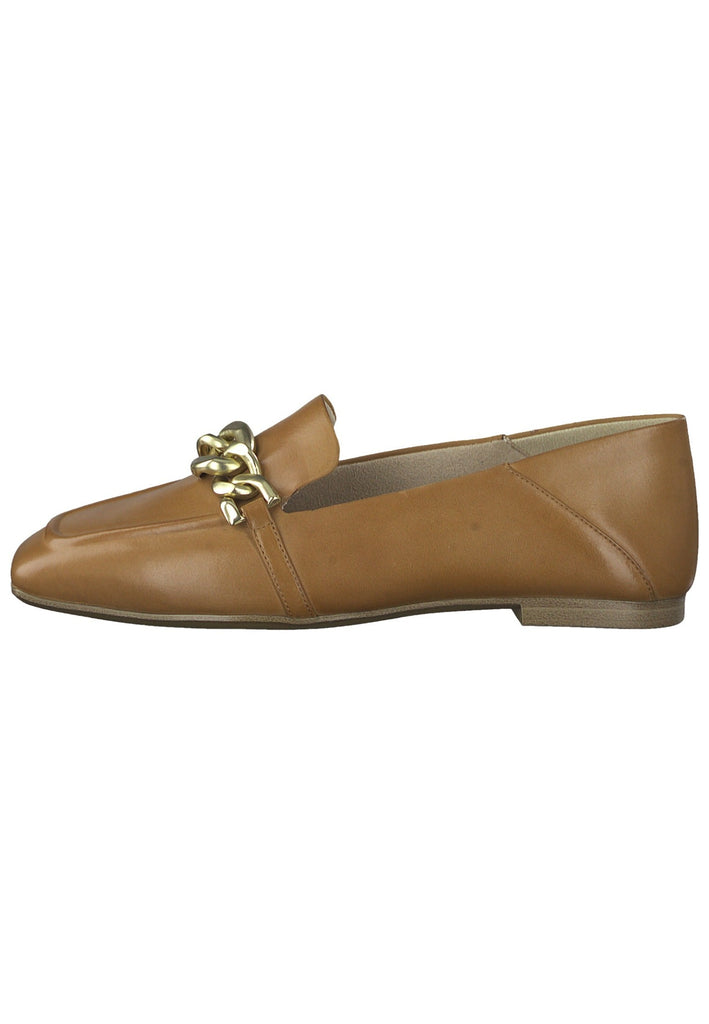 Tamaris Slipper Leder Braun/Gold - surf4shoes