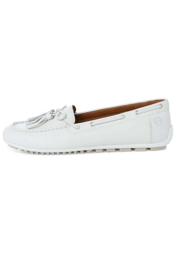 Tamaris Mokassin Leder Weiß - surf4shoes