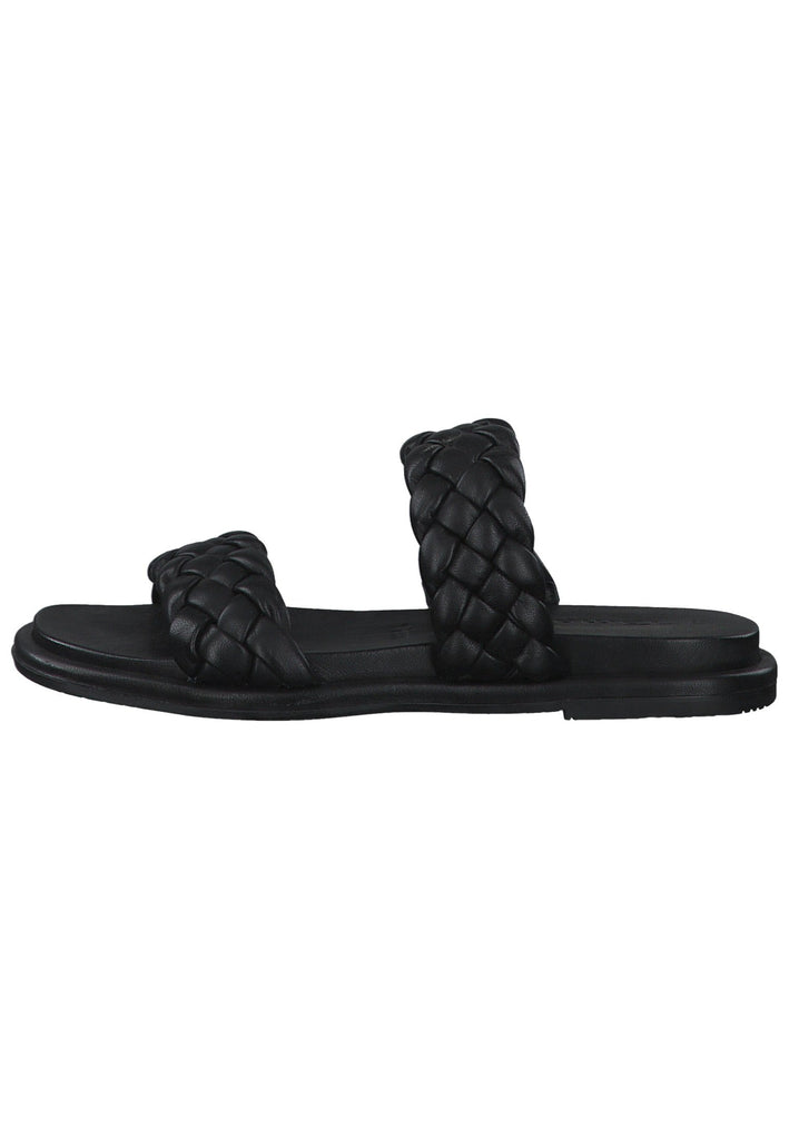 Tamaris Pantoletten Leder Schwarz - surf4shoes