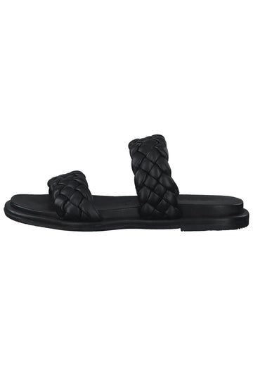 Tamaris Pantoletten Leder Schwarz - surf4shoes