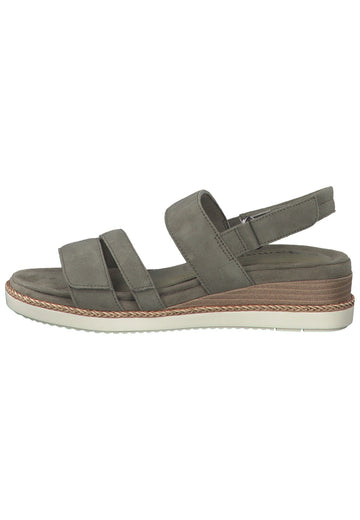 Tamaris Sandalen Veloursleder Dunkelgrün - surf4shoes