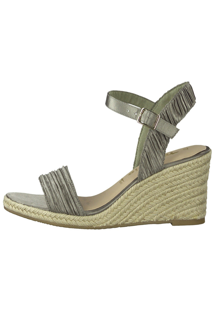 Tamaris Sandalen Textil Dunkelgrün - surf4shoes