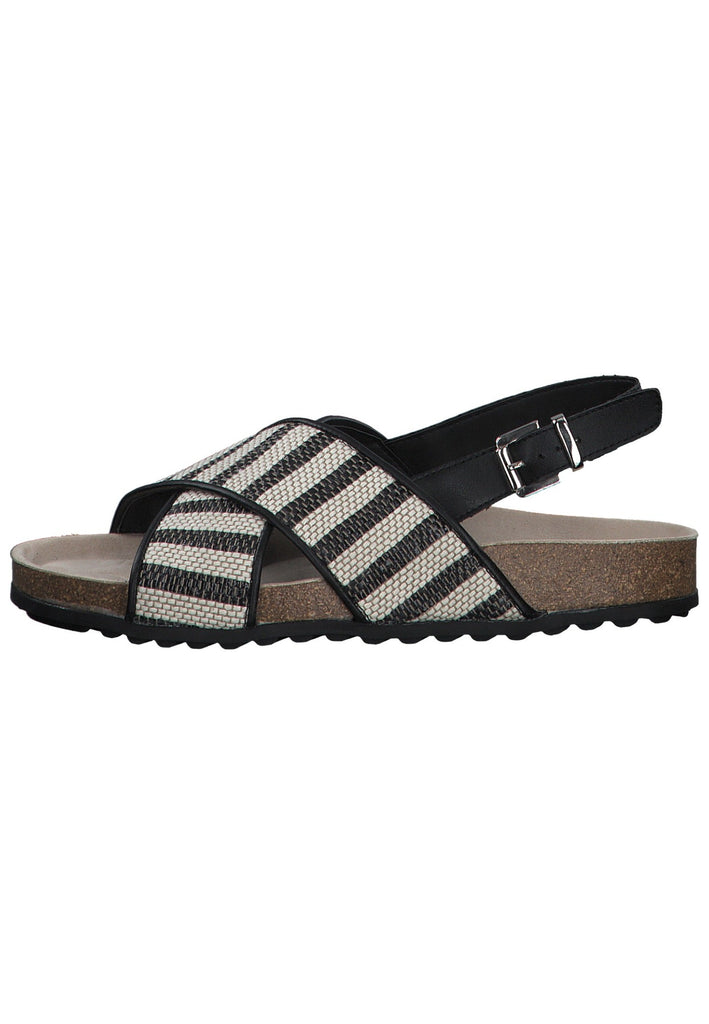Tamaris Sandalen Lederimitat/Textil Schwarz Kombi - surf4shoes
