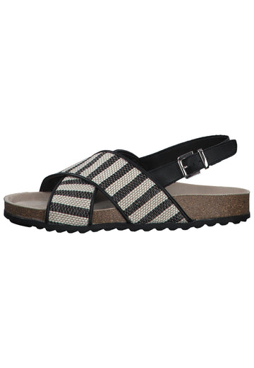 Tamaris Sandalen Lederimitat/Textil Schwarz Kombi - surf4shoes