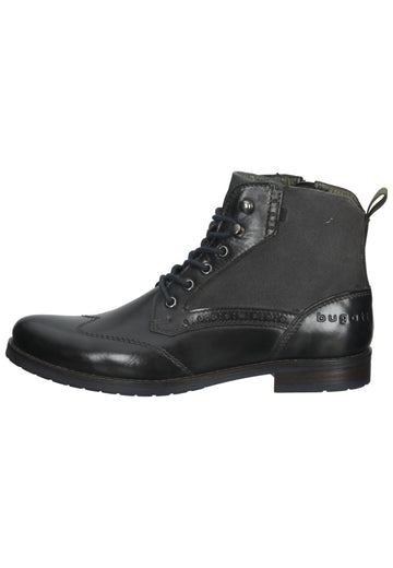 Bugatti Stiefelette Nappaleder Dunkelgrau - surf4shoes