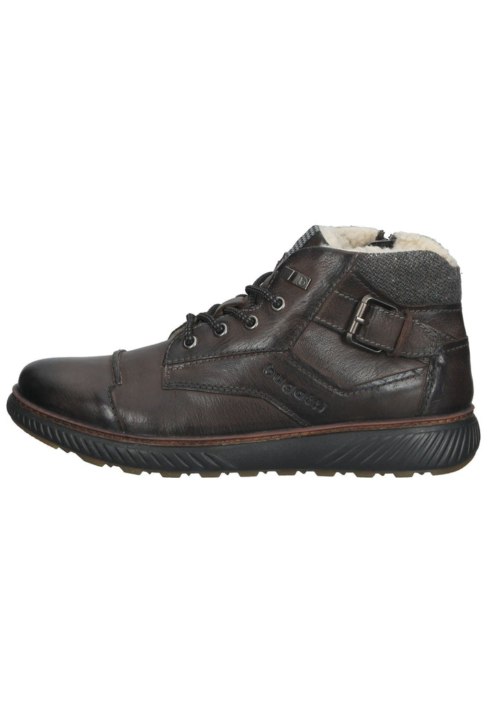 Bugatti Stiefelette Leder Dunkelgrau Warmfutter - surf4shoes