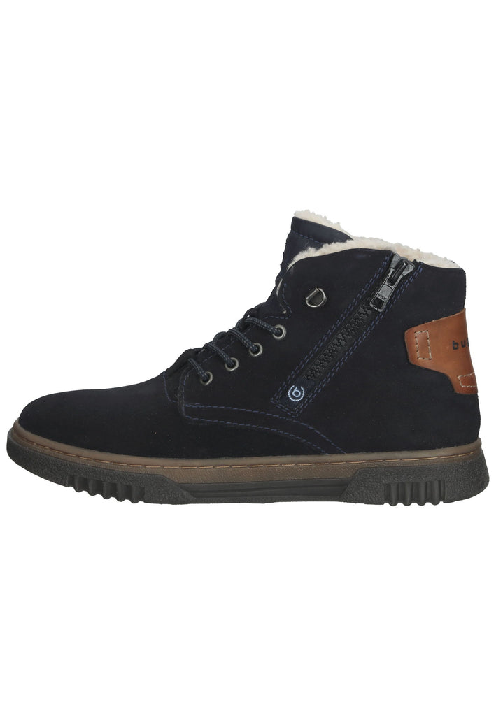 Bugatti Stiefelette Veloursleder Dunkelblau Warmfutter - surf4shoes