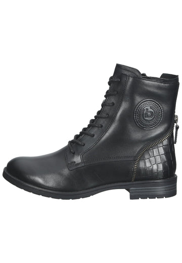 Bugatti Stiefelette Nappaleder Croco Black - surf4shoes