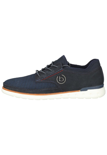 Bugatti Halbschuhe Nubukleder/Textil Dunkelblau - surf4shoes