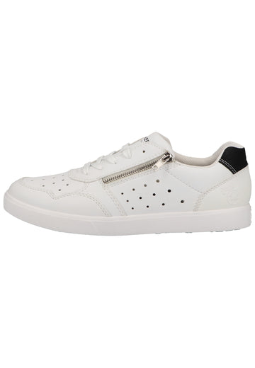 Rieker Sneaker Lederimitat Weiß/Schwarz - surf4shoes