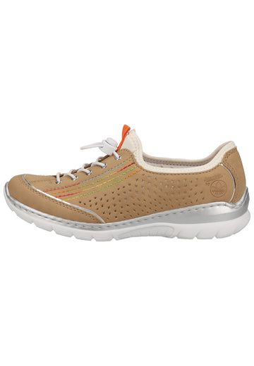 Rieker Halbschuhe Lederimitat Sand - surf4shoes