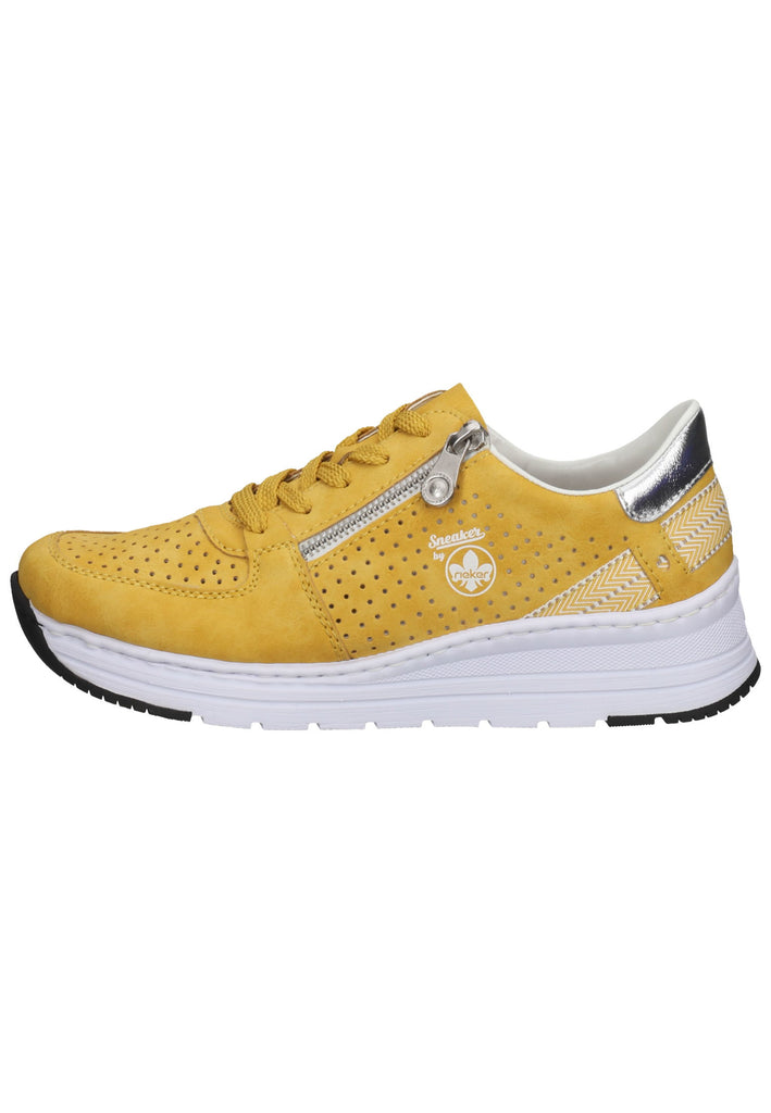 Rieker Sneaker Lederimitat Gelb - surf4shoes