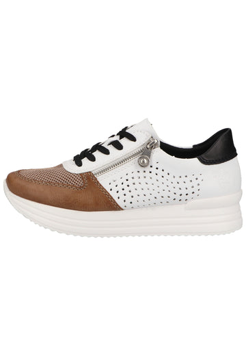 Rieker Sneaker Lederimitat Weiß - surf4shoes