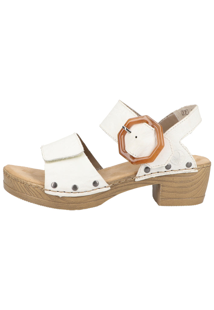 Rieker Sandalen Leder Weiß - surf4shoes
