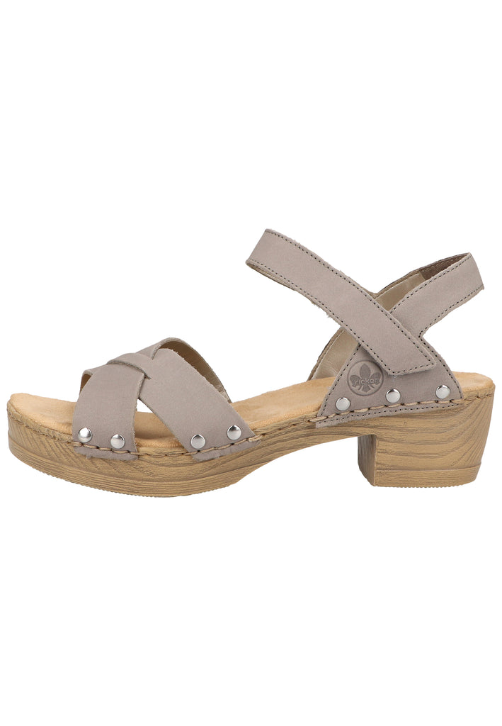 Rieker Sandalen Leder Grau - surf4shoes