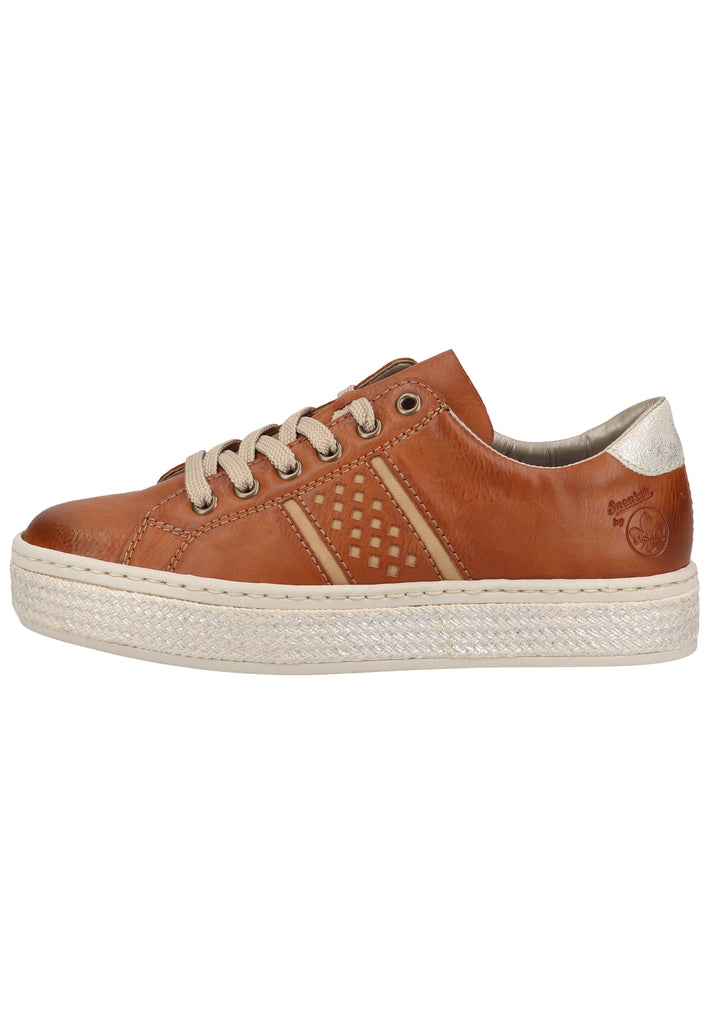 Rieker Sneaker Lederimitat Braun - surf4shoes