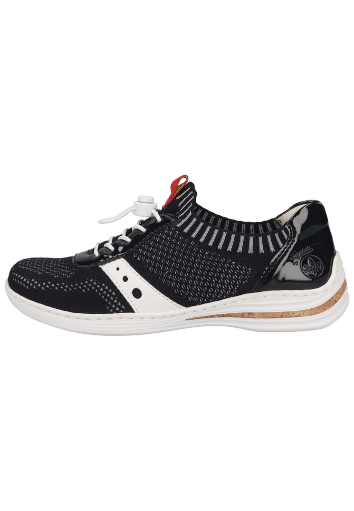 Rieker Halbschuhe Lederimitat/Textil Blau/Weiß - surf4shoes