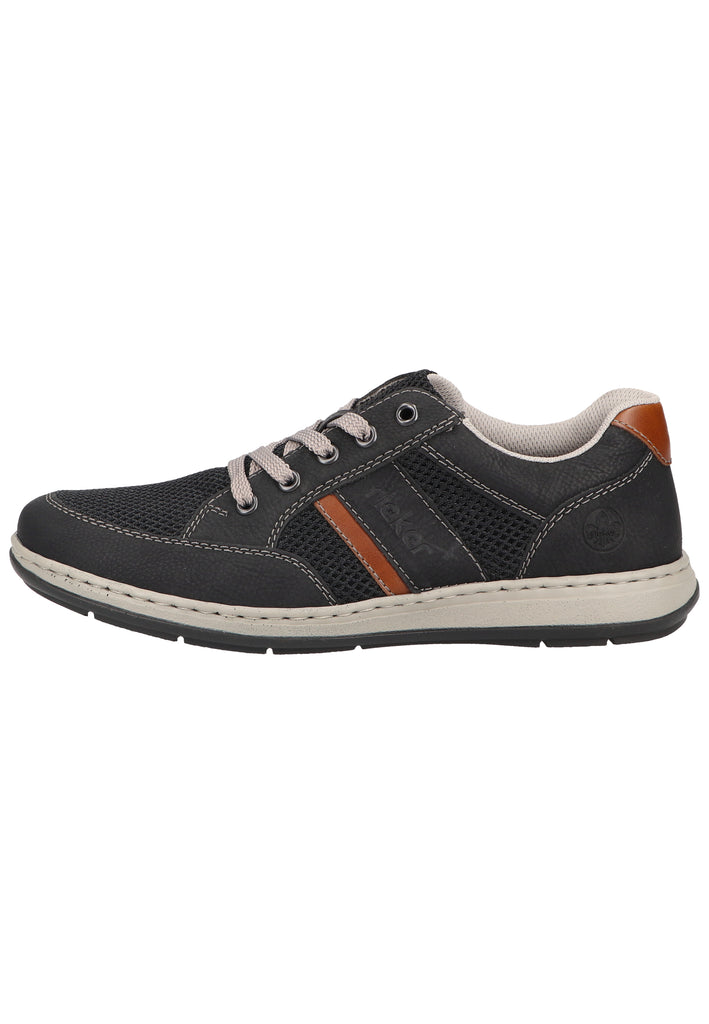 Rieker Sneaker Lederimitat Schwarz/Blau - surf4shoes