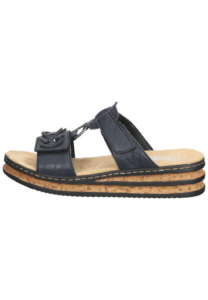 Rieker Pantoletten Synthetik Dunkelblau - surf4shoes