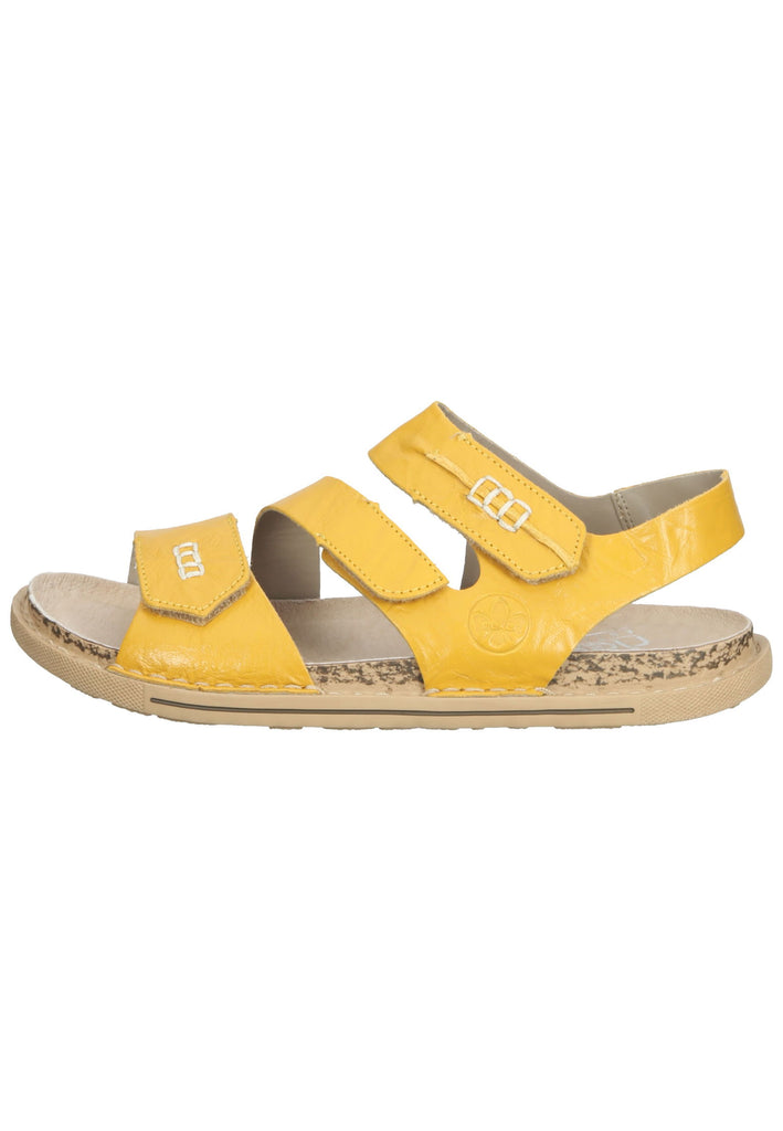 Rieker Sandalen Leder Gelb - surf4shoes