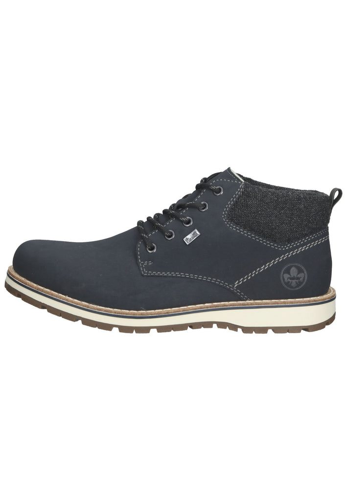 Rieker Stiefelette Lederimitat/Textil Blau/Schwarz Warmfutter - surf4shoes