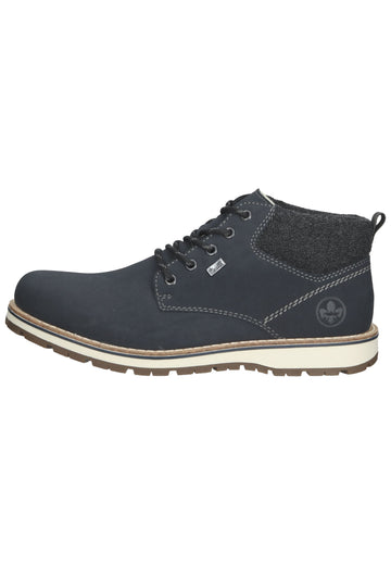 Rieker Stiefelette Lederimitat/Textil Blau/Schwarz Warmfutter - surf4shoes