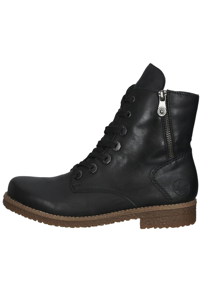 Rieker Stiefelette Lederimitat Schwarz Warmfutter - surf4shoes