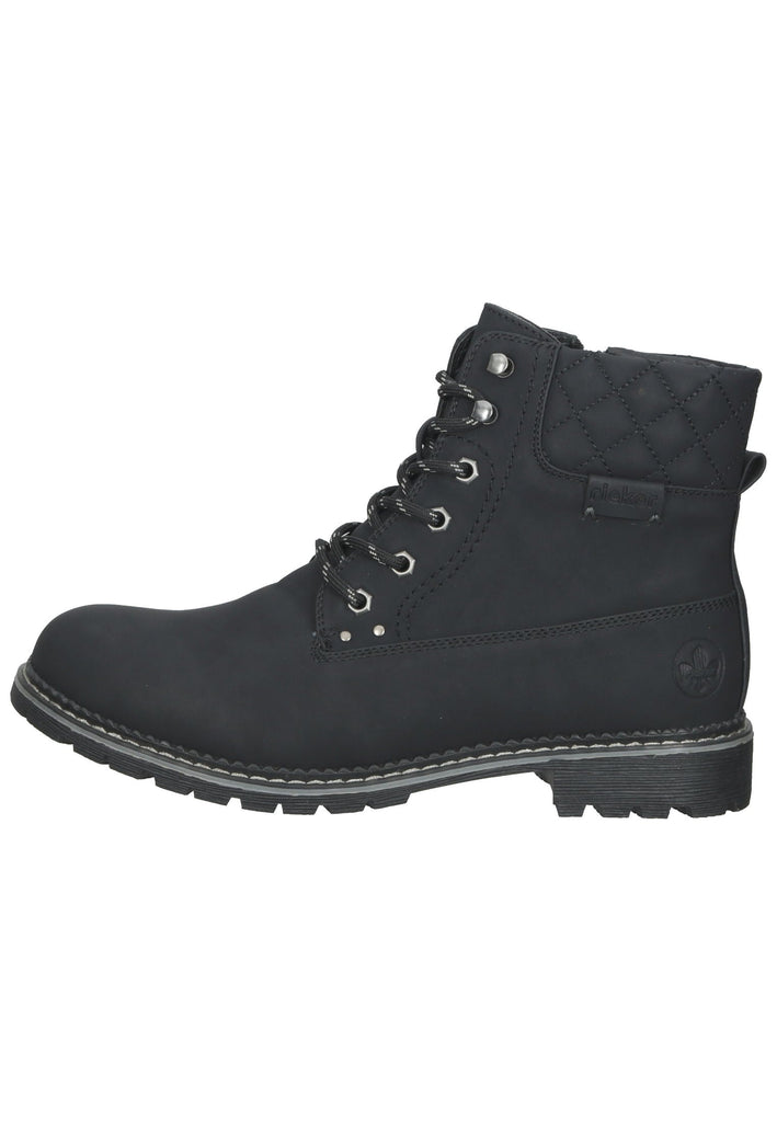 Rieker Stiefelette Lederimitat Schwarz - surf4shoes