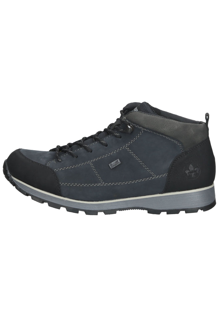 Rieker Wanderschuhe Leder Schwarz/Blau Warmfutter - surf4shoes