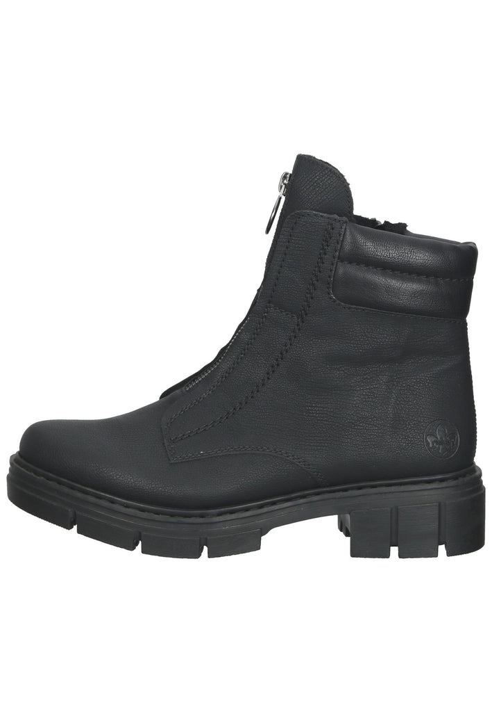 Rieker Stiefelette Lederimitat Schwarz Warmfutter - surf4shoes