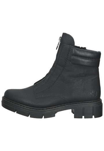 Rieker Stiefelette Lederimitat Schwarz Warmfutter - surf4shoes