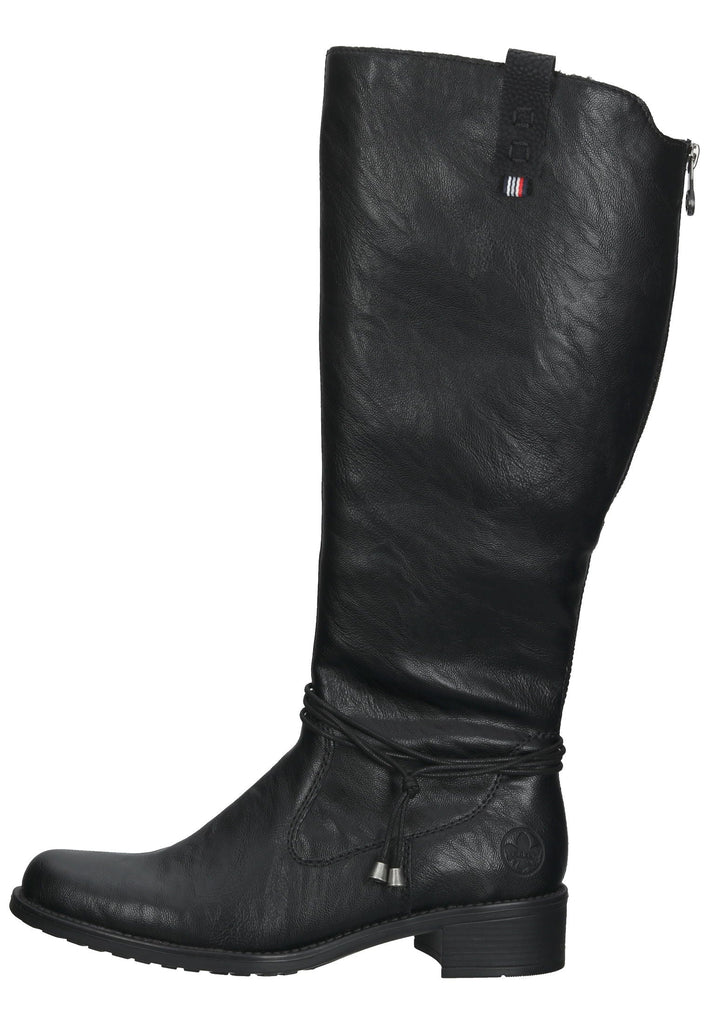 Rieker Stiefel Lederimitat Schwarz - surf4shoes