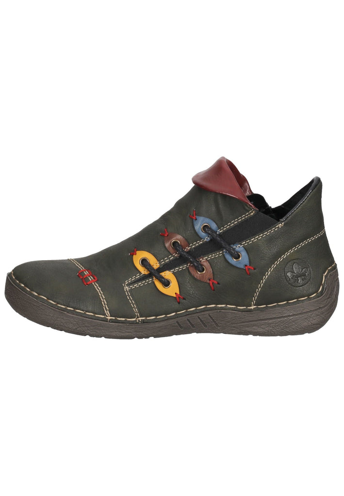 Rieker Halbschuhe Lederimitat Grün - surf4shoes