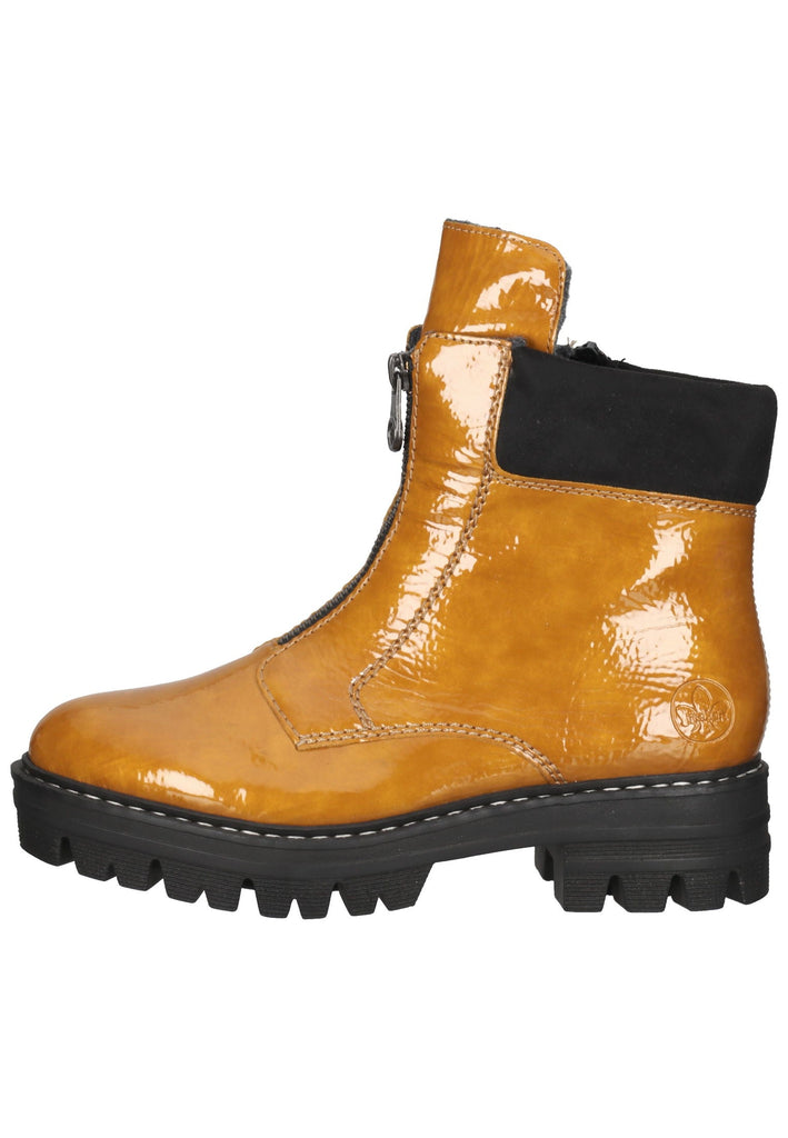 Rieker Stiefelette Lederimitat Braun/Schwarz Warmfutter - surf4shoes