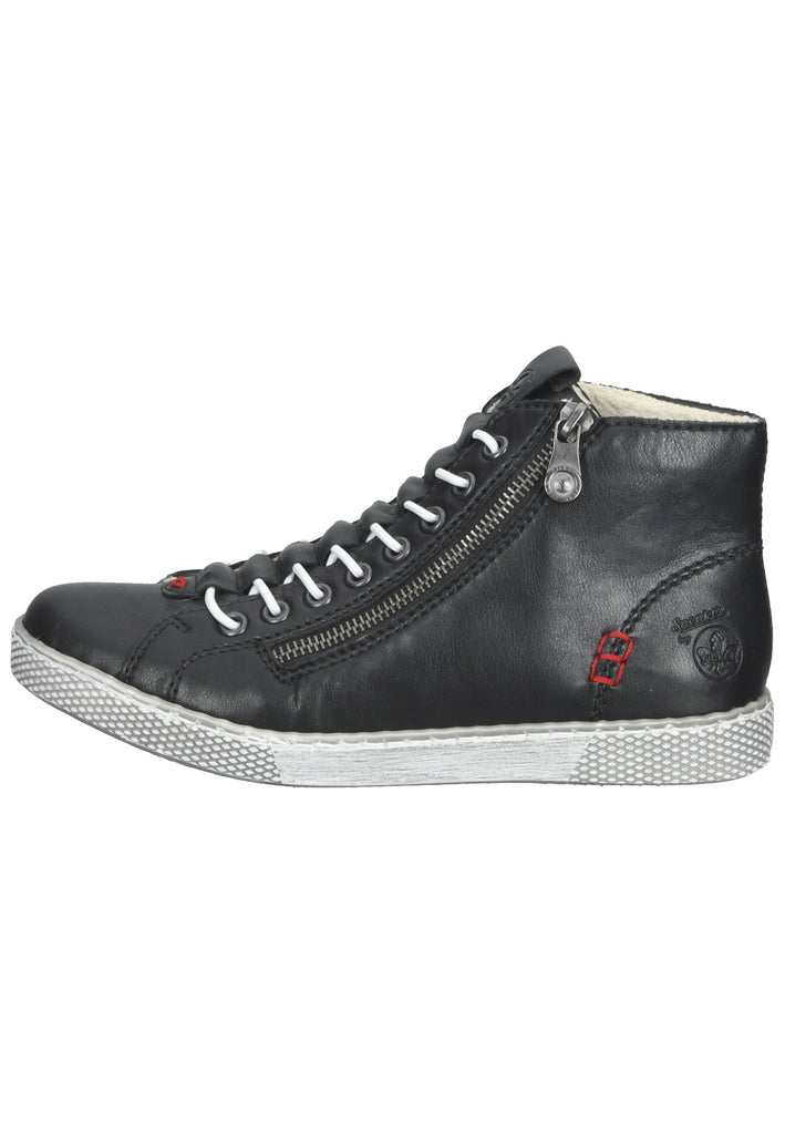 Rieker Stiefelette Lederimitat Schwarz Warmfutter - surf4shoes