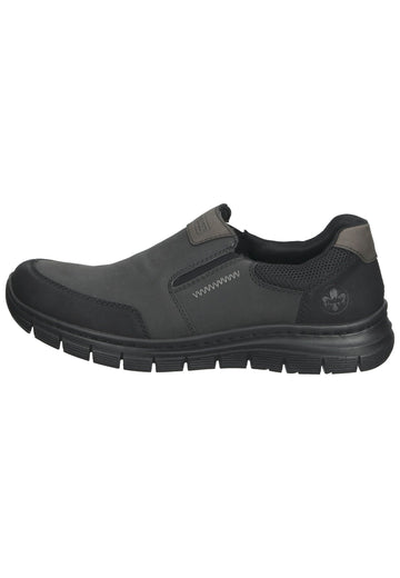 Rieker Slipper Synthetik Schwarz - surf4shoes
