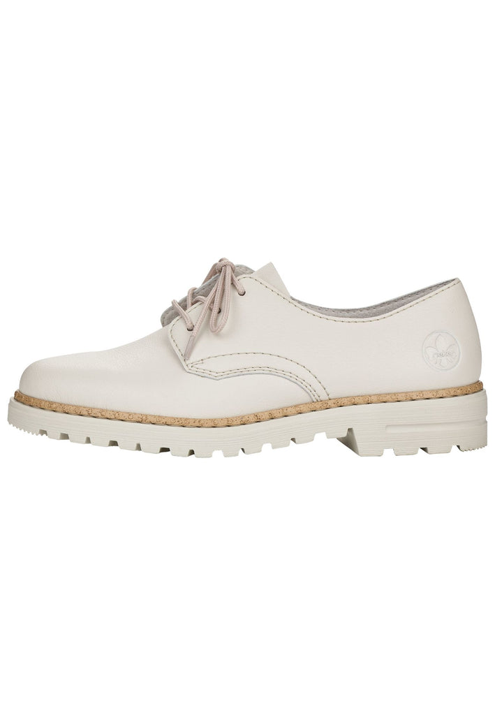 Rieker Halbschuhe Lederimitat Offwhite - surf4shoes