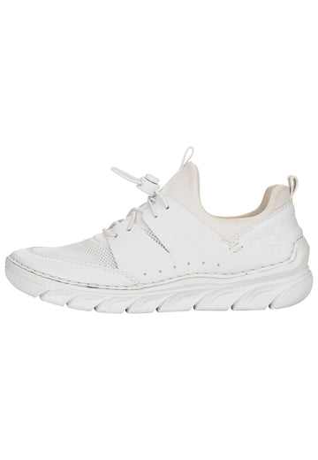 Rieker Sneaker Lederimitat Weiß - surf4shoes