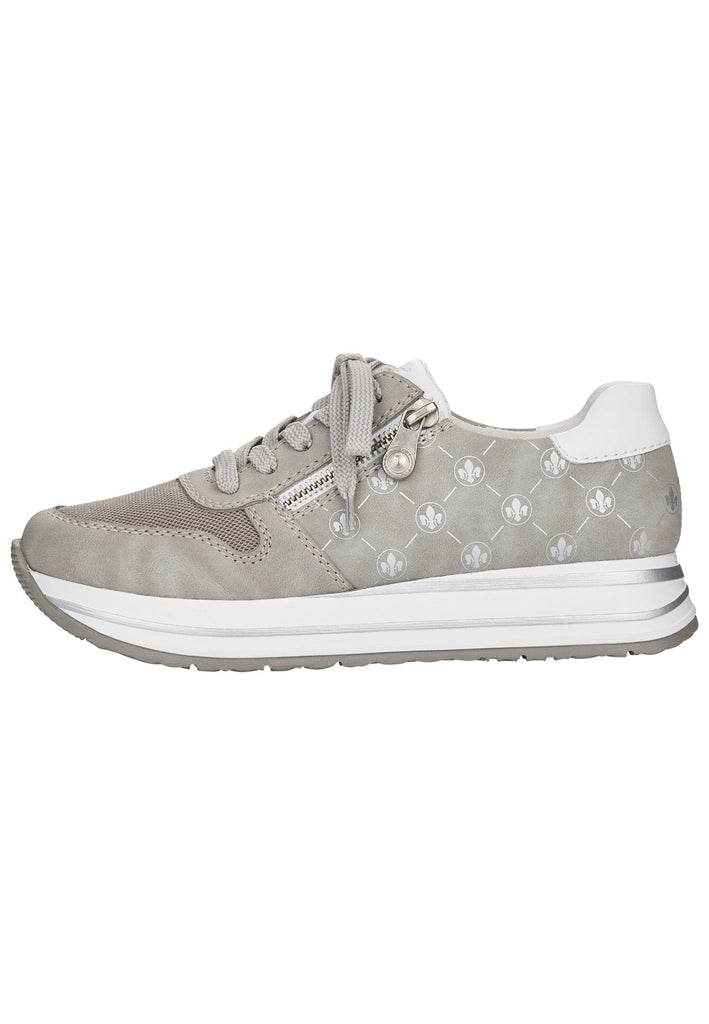 Rieker Sneaker Lederimitat Grau - surf4shoes