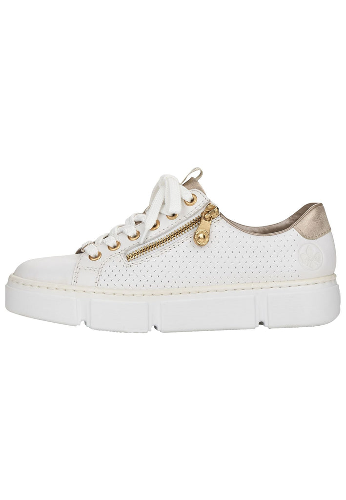 Rieker Sneaker Leder/Synthetik Weiß - surf4shoes